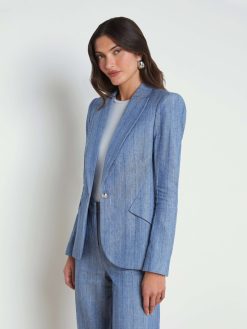 L'AGENCE Blazer En Melange De Lin Chamberlain