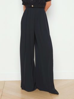 L'AGENCE Pantalon A Jambe Large Plisse Nova