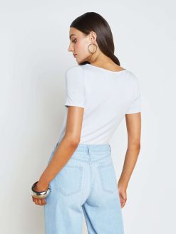 L'AGENCE T-Shirt A Col En U Alva