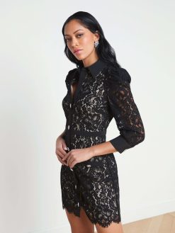 L'AGENCE Robe Courte En Dentelle Kamala