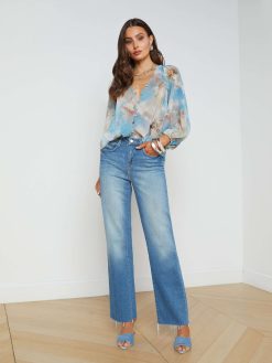 L'AGENCE Blouse A Manches Bouffantes Teagan