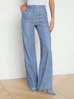 L'AGENCE Pantalon Droit Livvy En Lin Melange