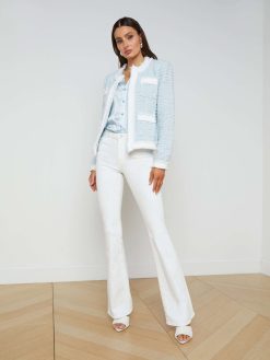 L'AGENCE Veste En Jean Agnes Tweed