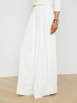 L'AGENCE Pantalon A Jambe Large Plisse Nova