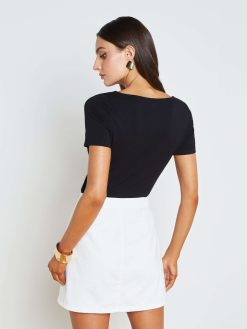 L'AGENCE T-Shirt A Col En U Alva