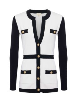 L'AGENCE Cardigan A Bordure Contrastee Clover