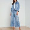 L'AGENCE Veste En Jean A Ourlet Brut Tatiana