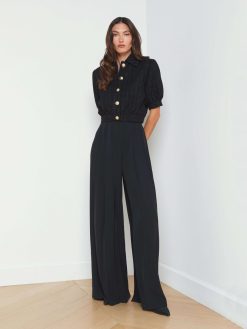 L'AGENCE Pantalon A Jambe Large Plisse Nova