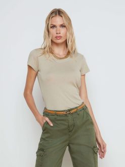 L'AGENCE T-Shirt A Col Rond En Coton Cory