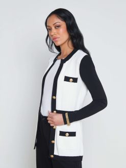 L'AGENCE Cardigan A Bordure Contrastee Clover