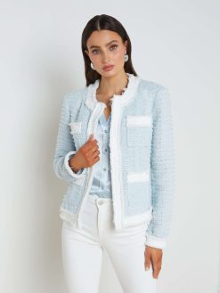 L'AGENCE Veste En Jean Agnes Tweed
