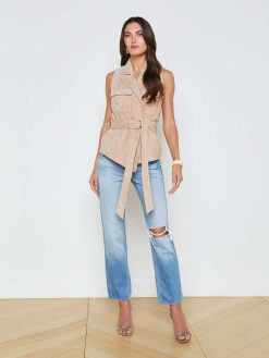 L'AGENCE Gilet En Daim Arbor