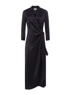 L'AGENCE Robe Portefeuille En Soie Kadi