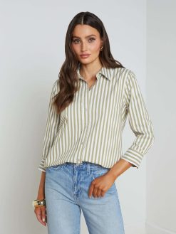 L'AGENCE Blouse En Melange De Coton Daniella