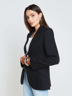 L'AGENCE Blazer En Melange De Lin Chamberlain