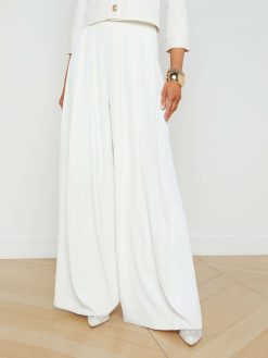 L'AGENCE Pantalon A Jambe Large Plisse Nova