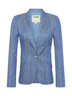 L'AGENCE Blazer En Melange De Lin Chamberlain