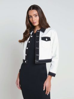 L'AGENCE Veste En Jean Contrastee Koda