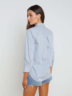 L'AGENCE Blouse En Melange De Coton Daniella