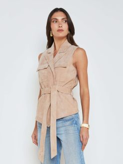 L'AGENCE Gilet En Daim Arbor