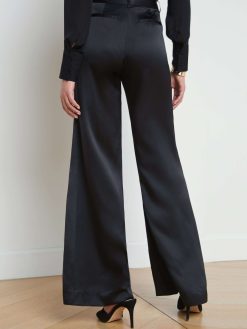 L'AGENCE Pantalon A Jambe Large En Soie Pilar