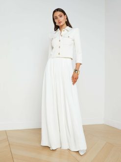 L'AGENCE Pantalon A Jambe Large Plisse Nova