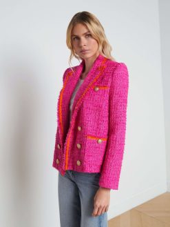 L'AGENCE Veste En Tweed Texture Alectra
