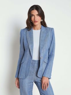 L'AGENCE Blazer En Melange De Lin Chamberlain