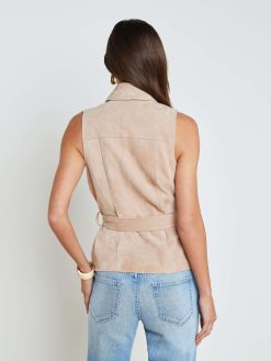 L'AGENCE Gilet En Daim Arbor