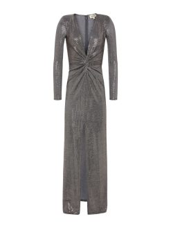 L'AGENCE Robe Torsadee Sur Le Devant A Sequins Rosetta