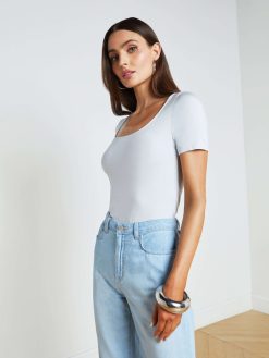 L'AGENCE T-Shirt A Col En U Alva