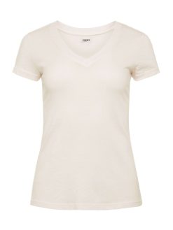 L'AGENCE T-Shirt A Col En V En Coton Becca