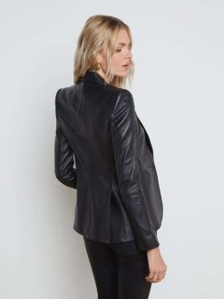L'AGENCE Blazer En Cuir Chamberlain