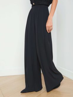 L'AGENCE Pantalon A Jambe Large Plisse Nova