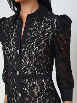 L'AGENCE Robe Courte En Dentelle Kamala