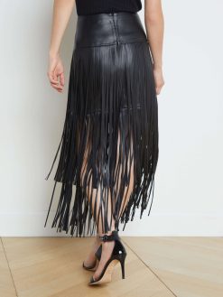L'AGENCE Jupe A Franges Karolina
