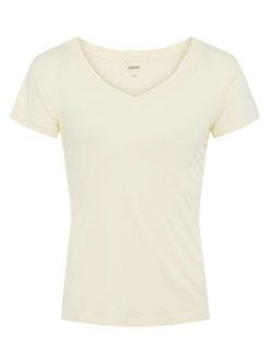 L'AGENCE T-Shirt A Col En V En Coton Becca