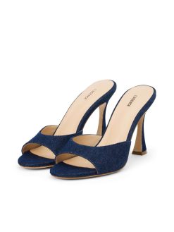 L'AGENCE Mules A Bout Ouvert En Denim Avery