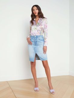 L'AGENCE Jupe En Jean Tylee
