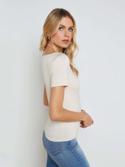L'AGENCE T-Shirt A Col En U Alva