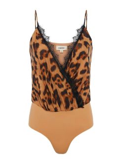 L'AGENCE Body Jaxon En Soie A Bordure En Dentelle