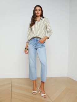 L'AGENCE Blouse En Melange De Coton Daniella