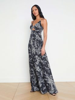L'AGENCE Robe Torsadee Sur Le Devant Porter