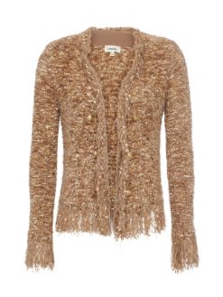 L'AGENCE Blazer Cardigan A Franges Azur