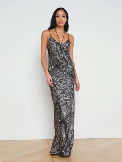 L'AGENCE Robe Nuisette En Soie Serita