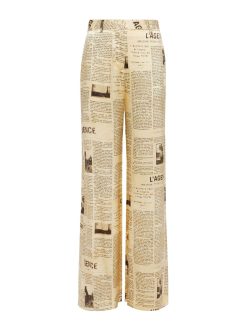 L'AGENCE Pantalon Large En Soie Gavin