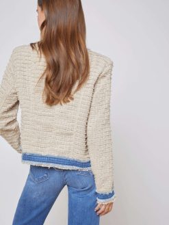 L'AGENCE Veste En Jean Agnes Tweed