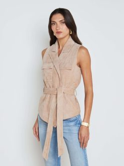 L'AGENCE Gilet En Daim Arbor
